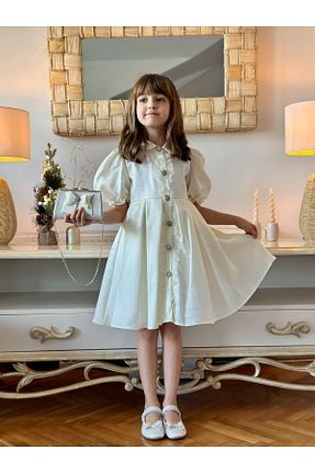 لباس مجلسی و فارغ التحصیلی نباتی بچه گانه آستین کوتاه Mialora - کد 900645312