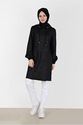 تونیک حجاب مشکی زنانه پلی استر Alvina - کد 803519113