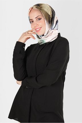 روسری قهوه ای پلی استر Alvina - کد 806346322