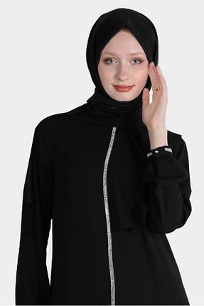 ست بالاتنه و پائین تنه حجاب مشکی زنانه رگولار Alvina - کد 807279033