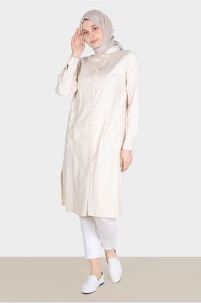 تونیک حجاب بژ زنانه مخلوط پلی استر Alvina - کد 805970297