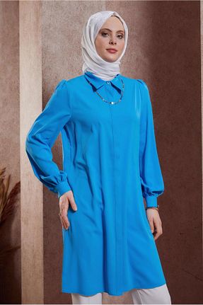 تونیک حجاب آبی زنانه پلی استر Alvina - کد 822254504