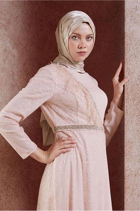 شال بژ زنانه پلی استر Alvina - کد 855461546