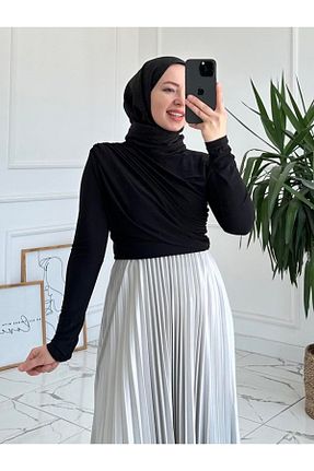 بلوز مشکی زنانه ساده Zelse - کد 921872183