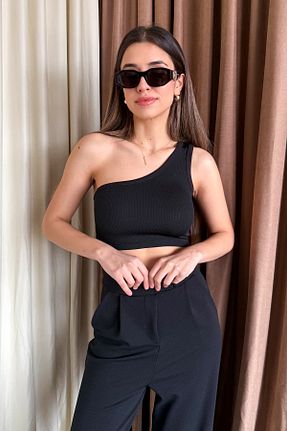 بلوز مشکی زنانه اسلیم فیت ModaPlaza - کد 921871519