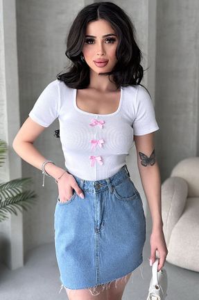 بلوز سفید زنانه ساده Chicup - کد 921887262