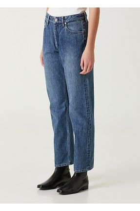 شلوار آبی زنانه پاچه ساده Jil Sander - کد 924104488