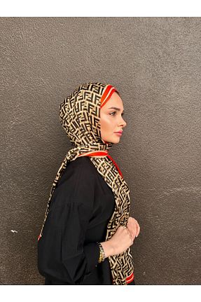شال قهوه ای زنانه ابریشم Webinay Home - کد 921922193