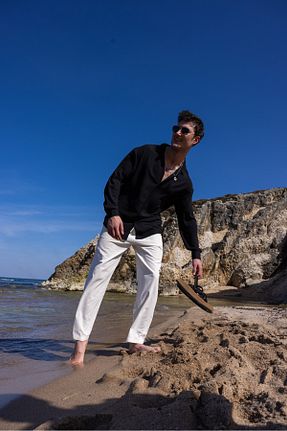 پیراهن مشکی مردانه اورسایز COMBİNE MİCHAİL - کد 921764457