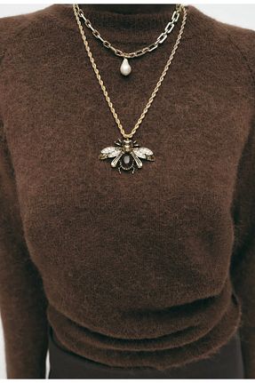 گردنبند استیل ( فولاد ) رنگی زنانه استیل (فولاد) YENGEÇ - کد 921775240