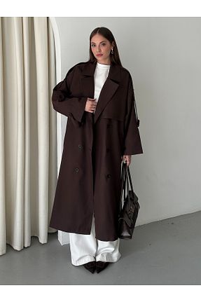 ترنچکت قهوه ای زنانه پلی استر Laluvia - کد 921926020