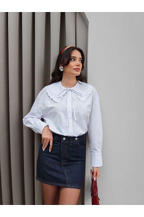 پیراهن سفید زنانه رگولار ESRAHELVACI - کد 921941216