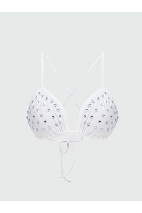 مایو سفید زنانه الاستین LC Waikiki - کد 922481026