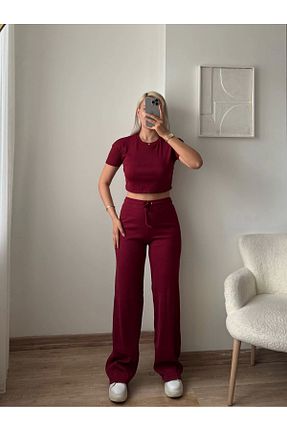 ست بالاتنه و پائین تنه رنگی زنانه بافتنی Zora Butik - کد 921968502