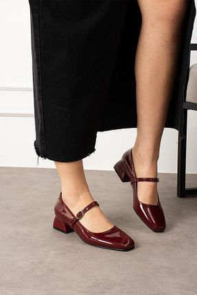 کفش پاشنه بلند کلاسیک زرشکی زنانه چرم مصنوعی ShoeTek - کد 921971072