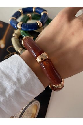 دستبند استیل (فولاد) قهوه ای زنانه استیل (فولاد) Milagros jewelry - کد 921976180