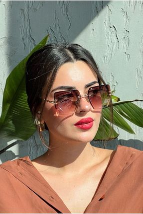 عینک آفتابی قهوه ای زنانه UV400 BAPPİR - کد 848174220