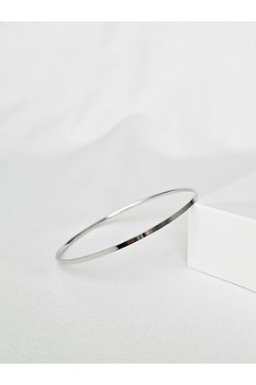 دستبند استیل (فولاد) طوسی زنانه استیل (فولاد) Roya Happiness - کد 921976655
