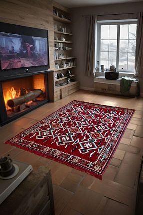 گلیم قرمز ابریشم mdhomecarpet - کد 921979000