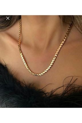 گردنبند استیل ( فولاد ) طلائی زنانه استیل ضد زنگ TRENDY ACCESSORY - کد 922007353