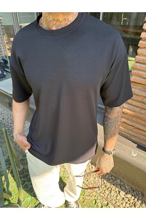 تیشرت مشکی مردانه اورسایز No362 - کد 922086418