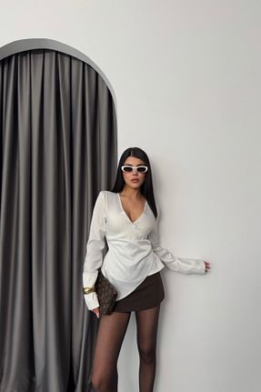 لباس سفید زنانه بافتنی velmorafashion - کد 940055060