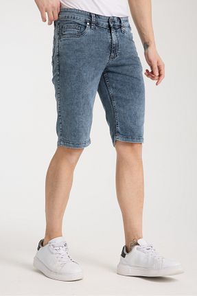 شلوارک و برمودا سرمه ای مردانه پنبه ای muzzo jeans - کد 922016678