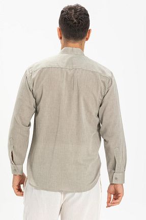 پیراهن طوسی مردانه رگولار Eliş Şile Bezi - کد 92962785