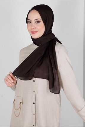 شال قهوه ای زنانه پلی استر Alvina - کد 804945533
