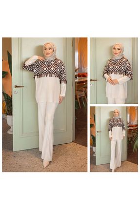 ست بالاتنه و پائین تنه بژ زنانه تریکو Butik - کد 922021178