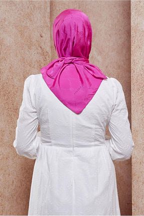 روسری صورتی پلی استر Alvina - کد 830345264