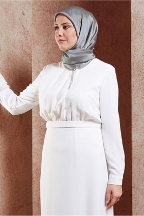 روسری طوسی پلی استر Alvina - کد 871312391