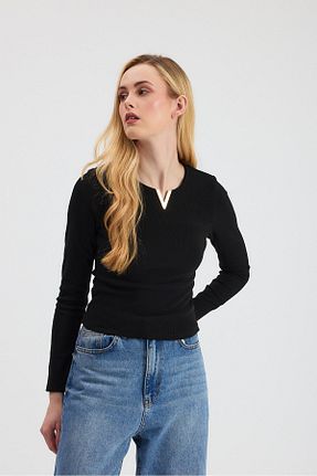 بلوز مشکی زنانه رگولار Rays - کد 922045133