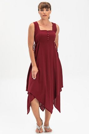لباس زرشکی زنانه بافتنی Eliş Şile Bezi - کد 92950516