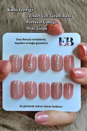 ناخن مصنوعی و اکسسوری صورتی Easy Beauty - کد 903017926