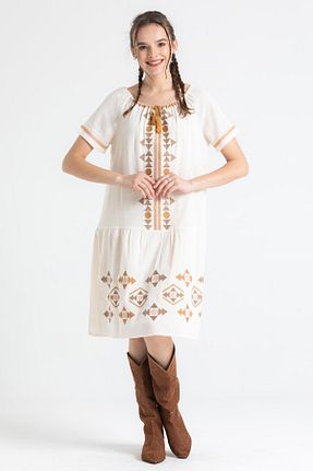 لباس بژ زنانه بافتنی Eliş Şile Bezi - کد 670754252