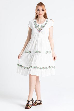 لباس بژ زنانه بافتنی Eliş Şile Bezi - کد 681424792