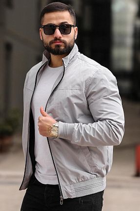 کاپشن طوسی مردانه رگولار LUGMO - کد 814669929