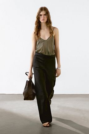 شلوار مشکی زنانه ویسکون Massimo Dutti - کد 922052356