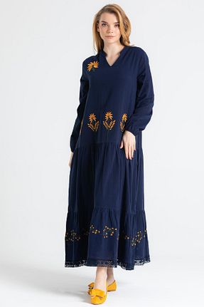 لباس سرمه ای زنانه بافتنی Eliş Şile Bezi - کد 670752197