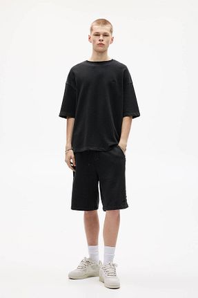 شلوارک و برمودا مشکی مردانه پنبه ای Pull & Bear - کد 922139851