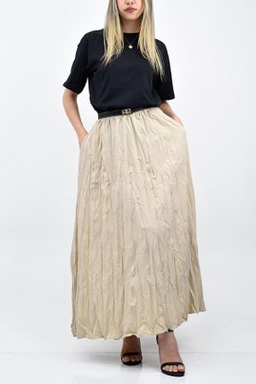 دامن بژ زنانه پارچه birizmoda - کد 922055455