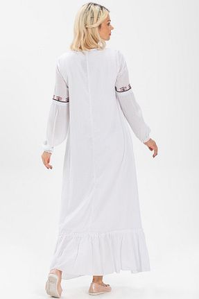 لباس حجاب سفید زنانه رگولار Eliş Şile Bezi - کد 92947081