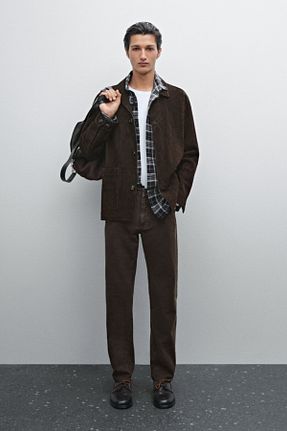شلوار جین قهوه ای مردانه پاچه ساده Massimo Dutti - کد 896581808