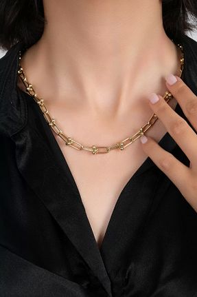 گردنبند طلا طلائی زنانه 14 عیار Güzide Kuyumcu - کد 786919232
