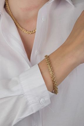 دستبند طلا طلائی زنانه 14 عیار Arpaş - کد 840459418