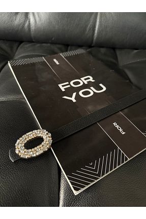 کمربند مشکی زنانه چرم مصنوعی Fiori - کد 922076145