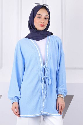 کیمونو و کافتان آبی زنانه پنبه پلی استر İmajButik - کد 922118499