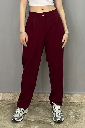 شلوار زرشکی زنانه پلی استر Tam Moda - کد 905051638