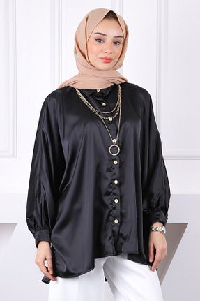 پیراهن حجاب مشکی زنانه رگولار İmajButik - کد 922114130